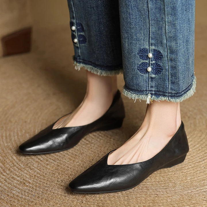 Loren Genuine Leather Flats