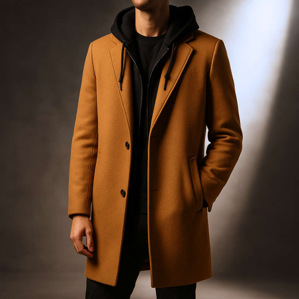 【OVERCOAT】Wool Knit Pullover & Trouser Delmar Wool Overcoat – Terra House
