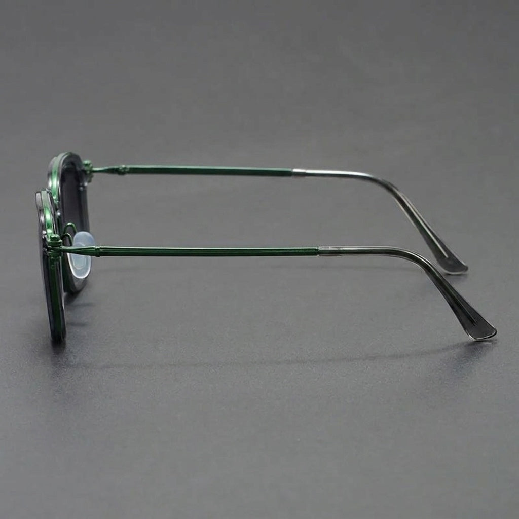 Taranto Metal Sunglasses — Green, side profile