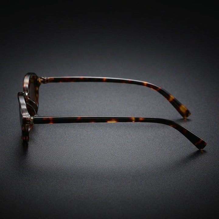 Siena Rectangle Sunglasses — Tortoise, side profile