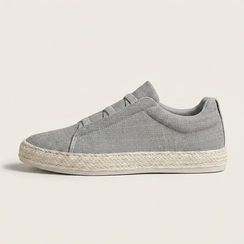 Ponza Espadrille Sneakers — Grey, side profile