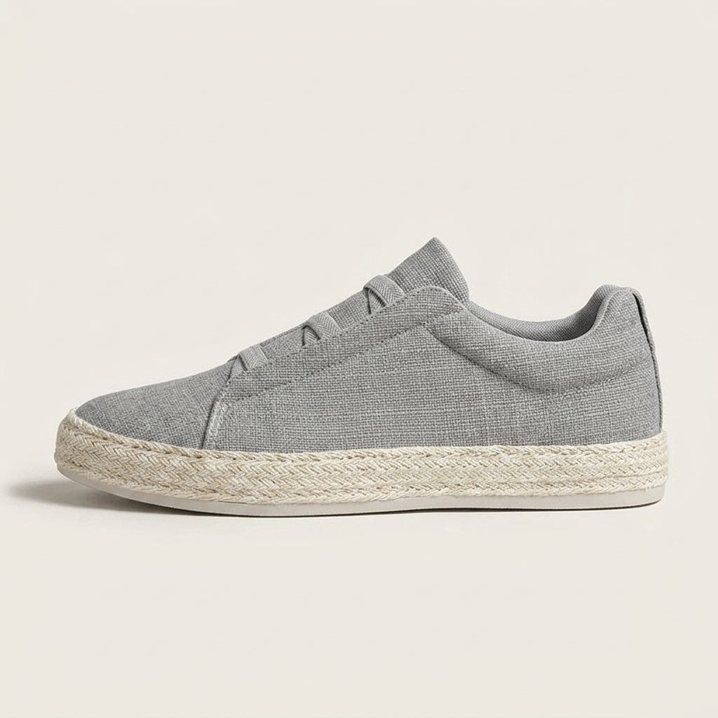 Ponza Espadrille Sneakers — Grey, side profile