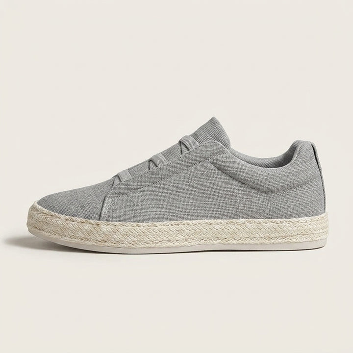 Ponza Espadrille Sneakers — Grey, side profile