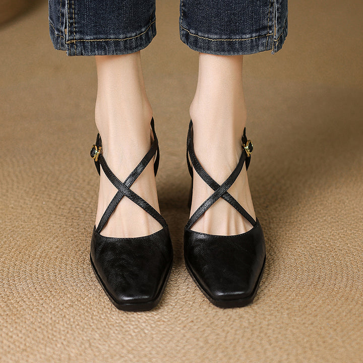 Sofia Genuine Leather Heels