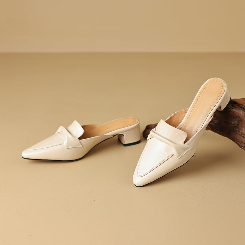 Victoria Leather Mules