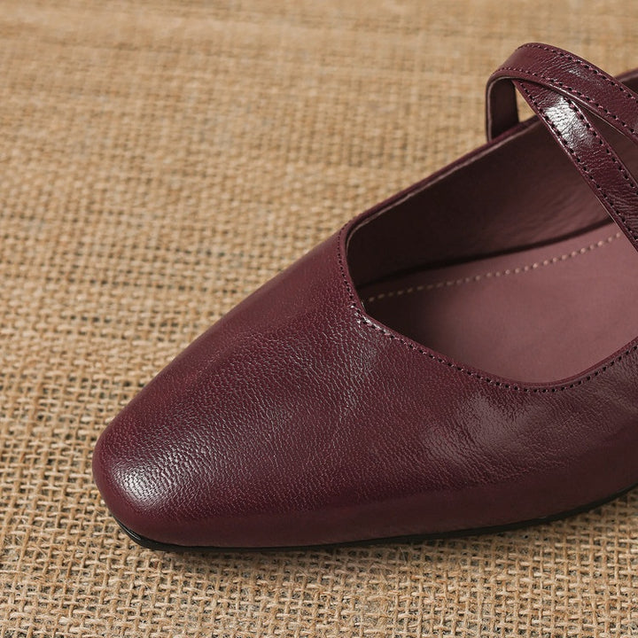 Valeria Genuine Leather Mules