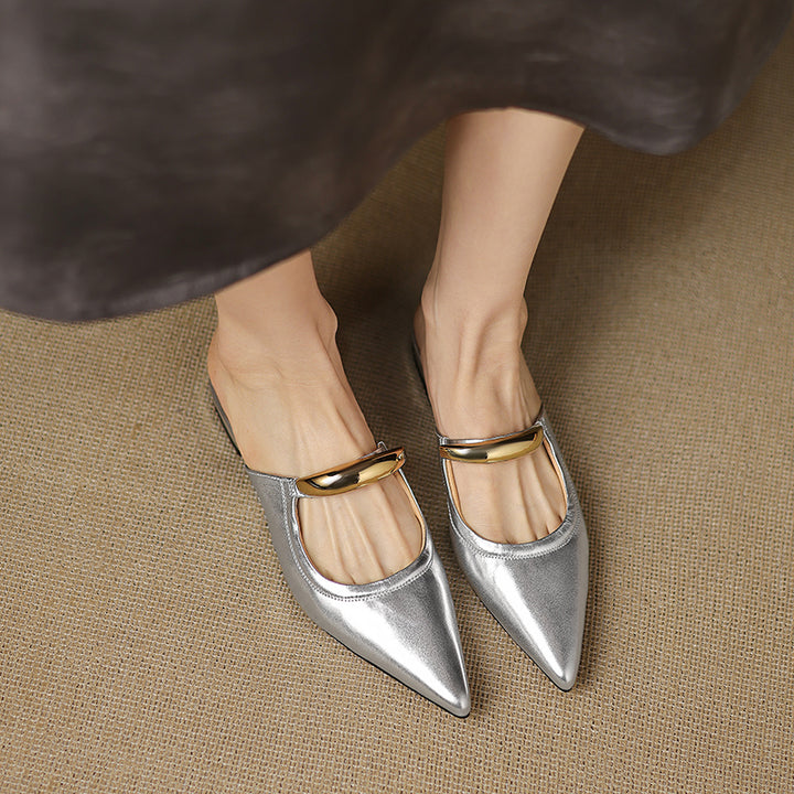Vieste Genuine Leather Mules