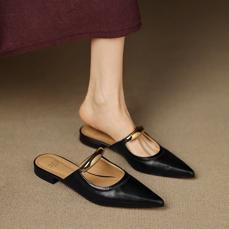 Vieste Genuine Leather Mules