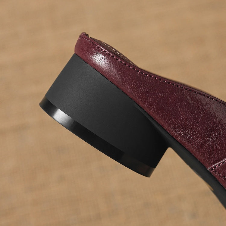 Valeria Genuine Leather Mules