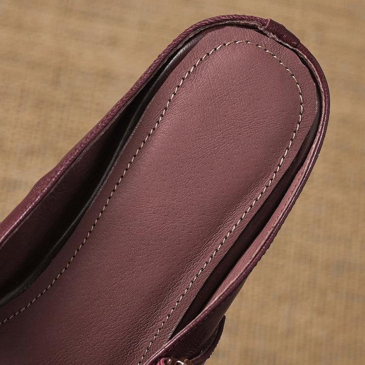Valeria Genuine Leather Mules