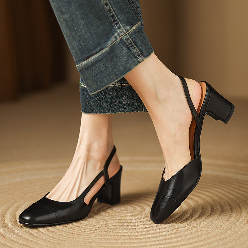 Viviana Leather Heels
