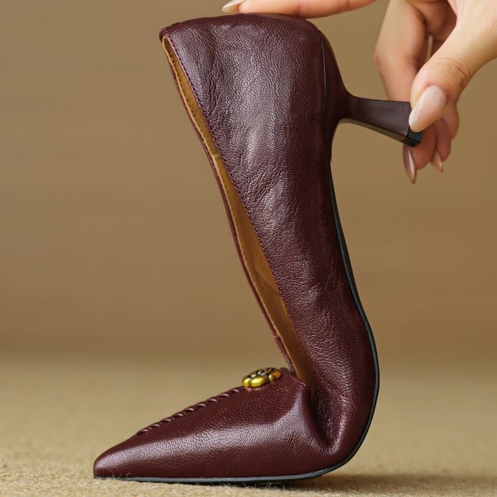 Mary Ann Leather Heels