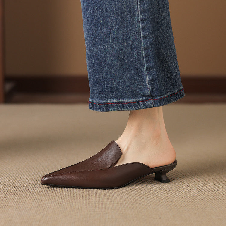 Freya Genuine Leather Mules