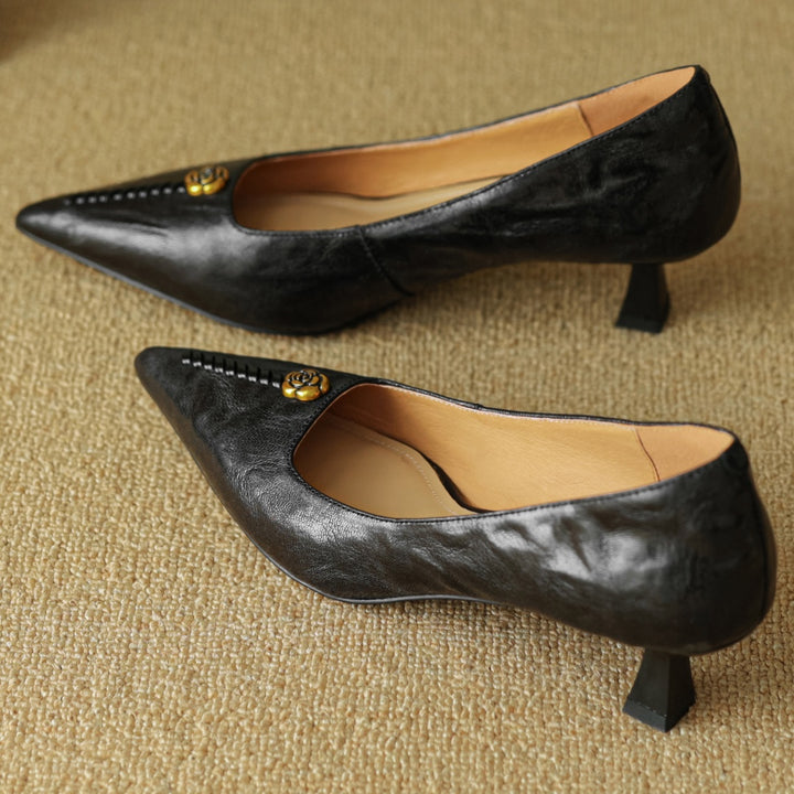 Mary Ann Leather Heels