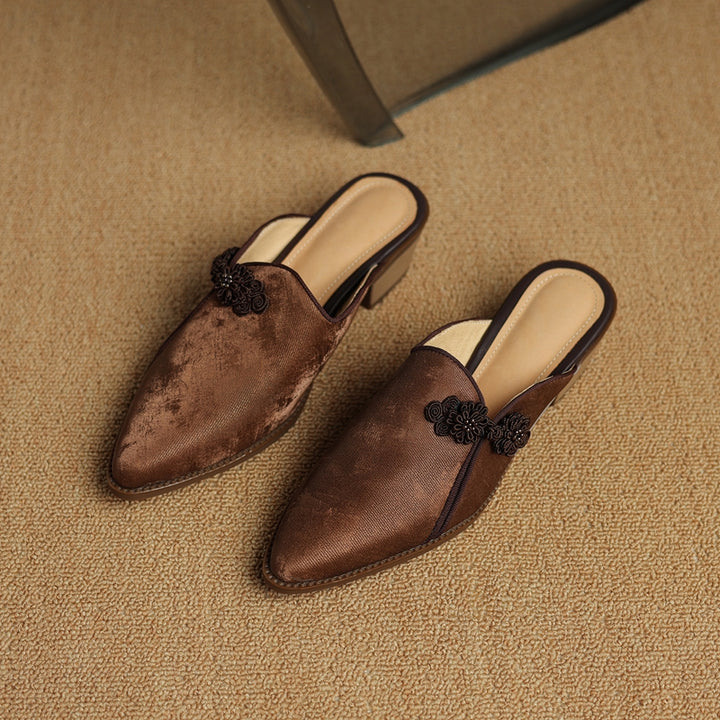 Lotus Suede Heels