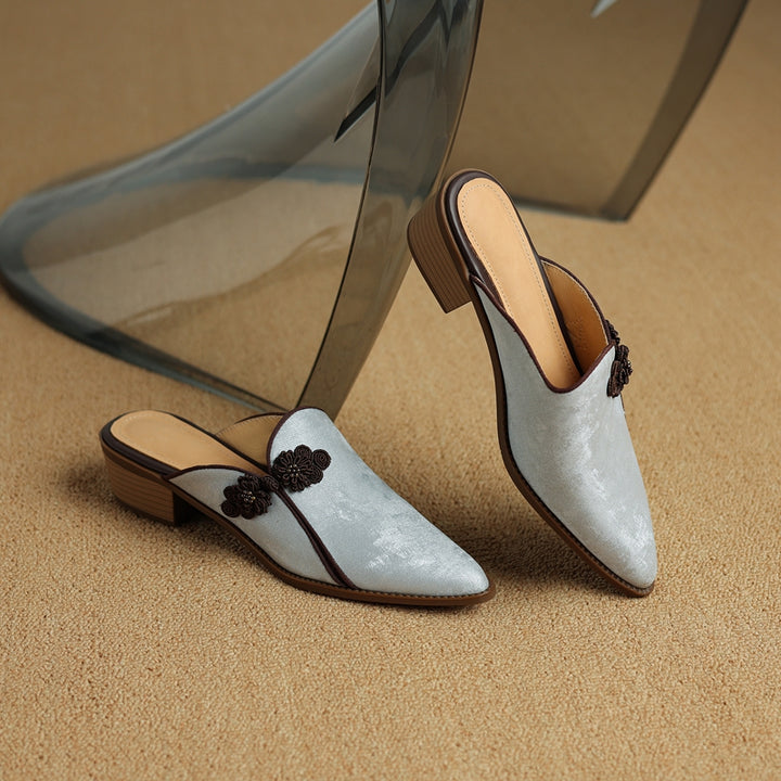Lotus Suede Heels
