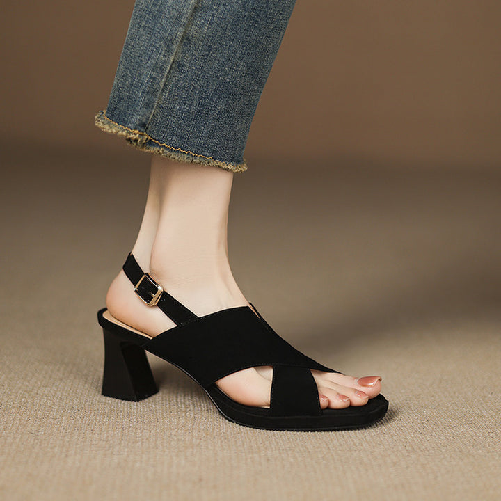 Nora Suede Heels