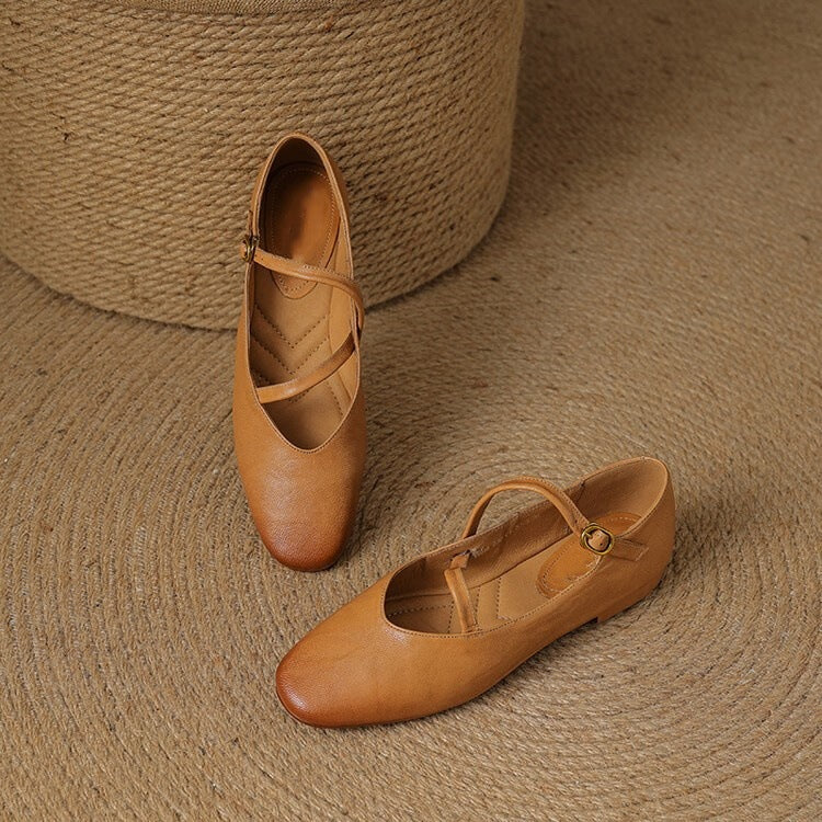Elora Leather Flats