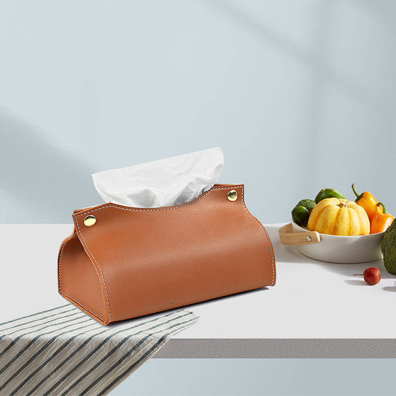 Luxe Leather Tissue Box Cover