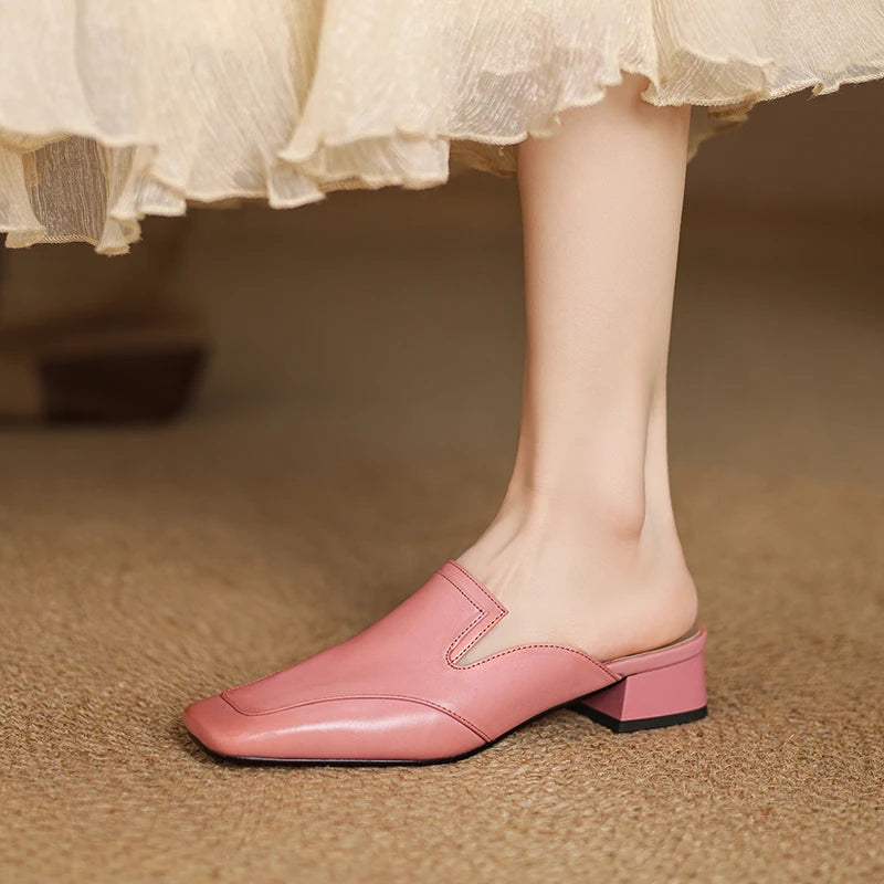 Bellesa Leather Mules