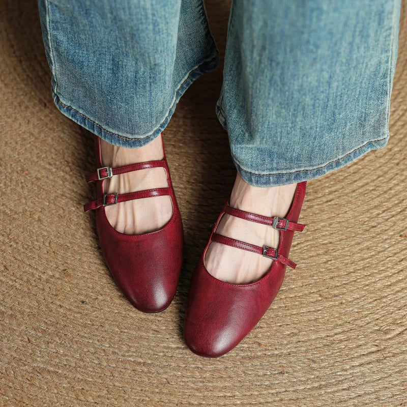 Hilton Leather Flats