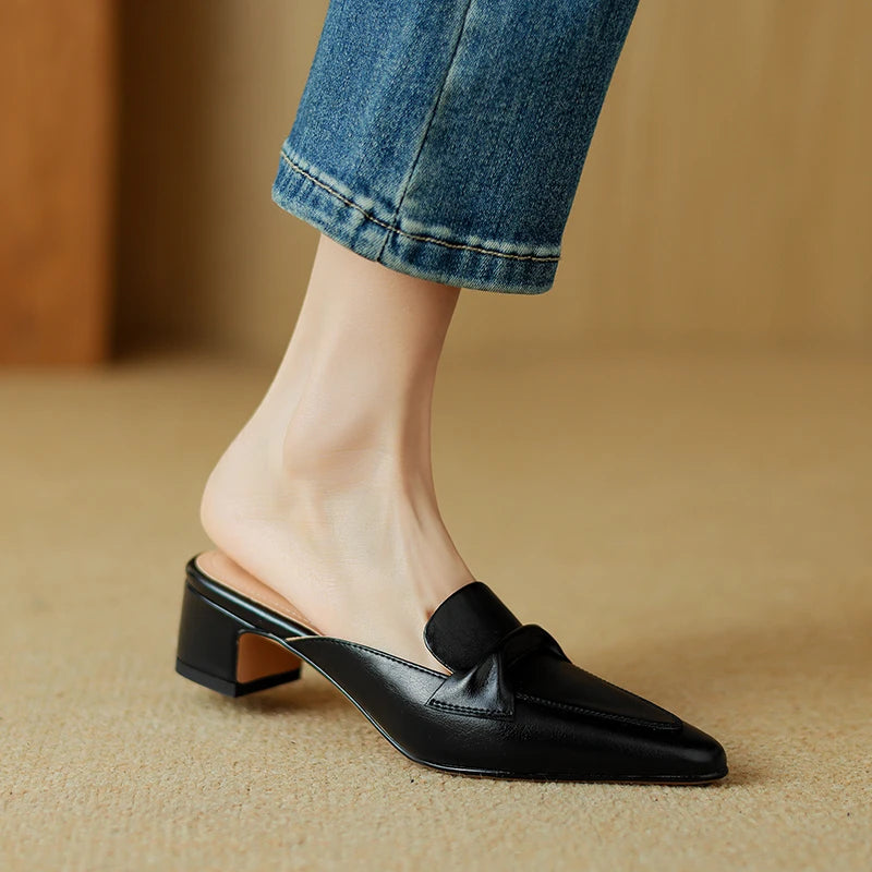 Victoria Leather Mules