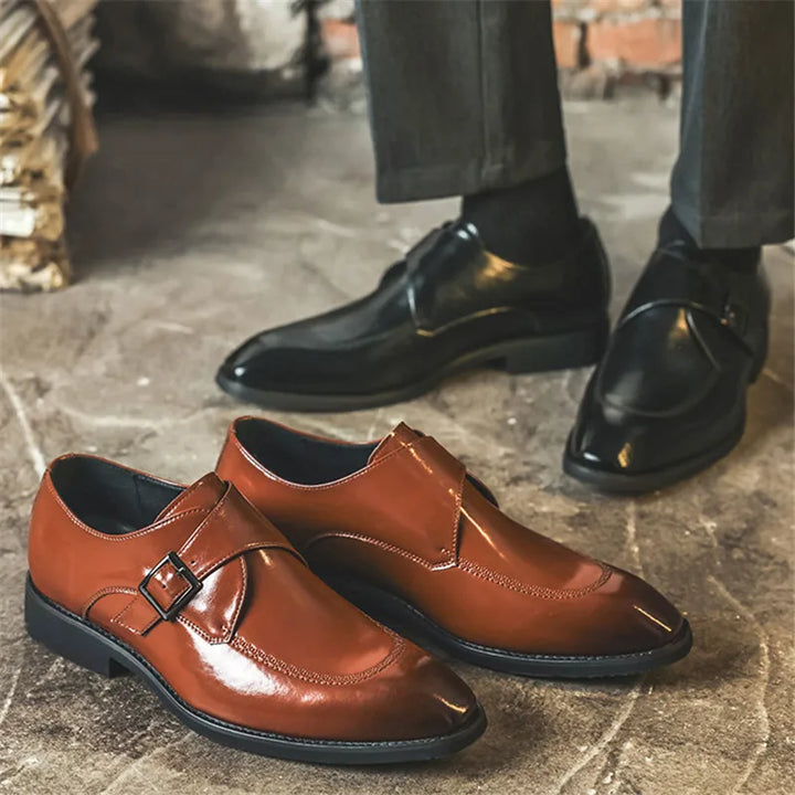 Pierson Leather Monk Strap Loafers