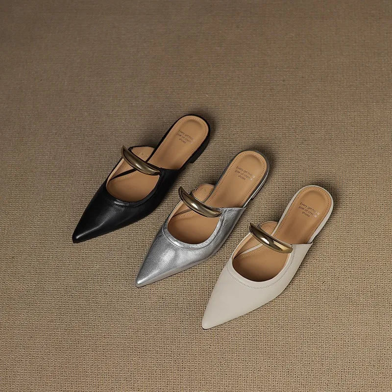Vieste Genuine Leather Mules