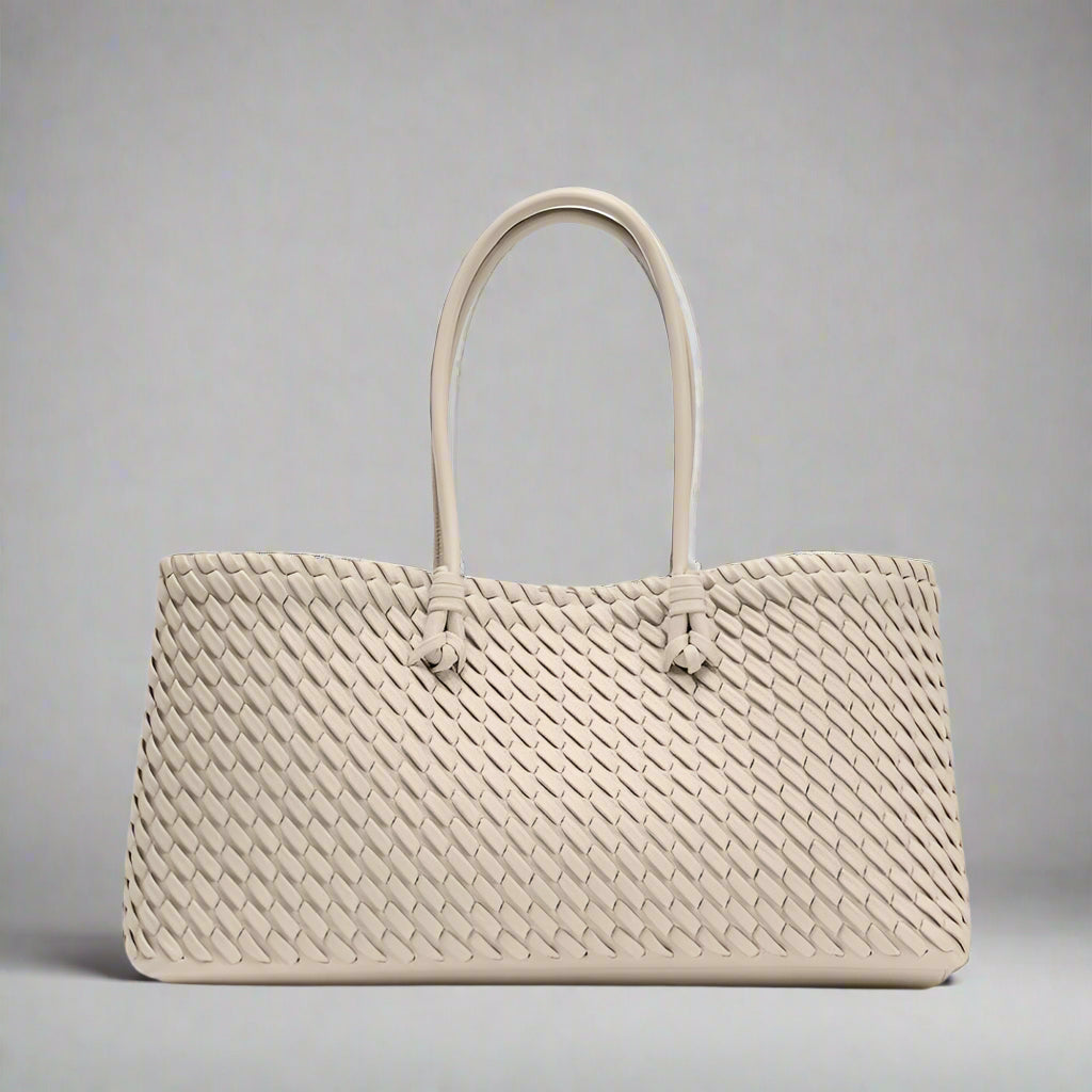 Daria Woven Leather Handbag