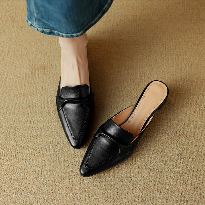 Victoria Leather Mules
