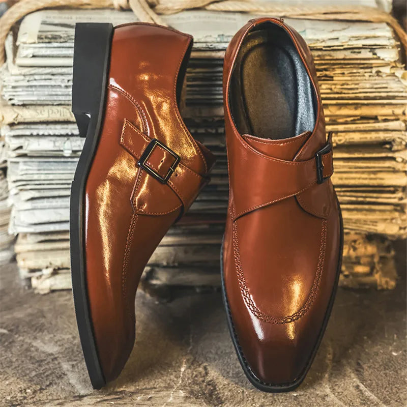 Pierson Leather Monk Strap Loafers