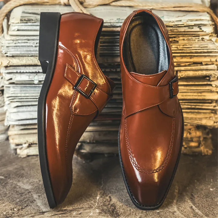 Pierson Leather Monk Strap Loafers