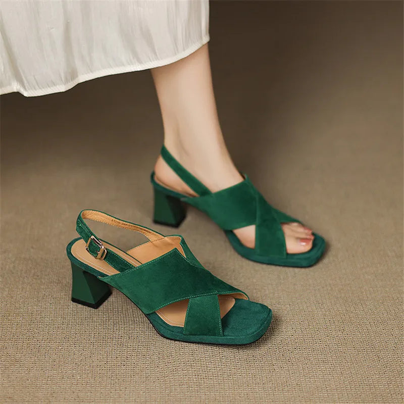 Nora Suede Heels
