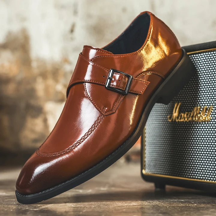 Pierson Leather Monk Strap Loafers
