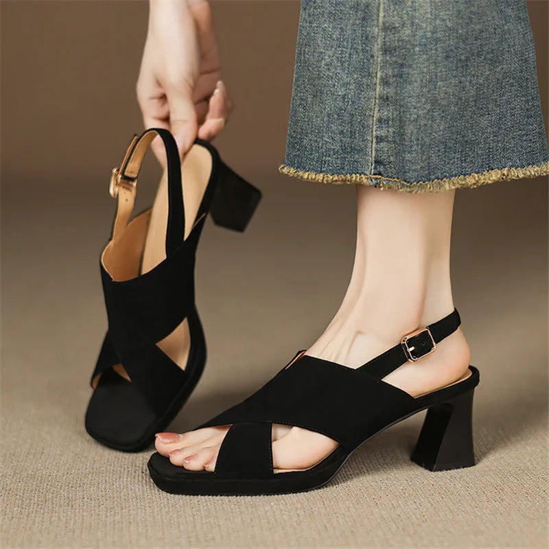 Nora Suede Heels