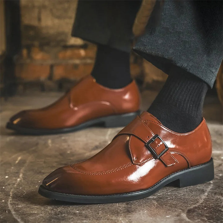 Pierson Leather Monk Strap Loafers