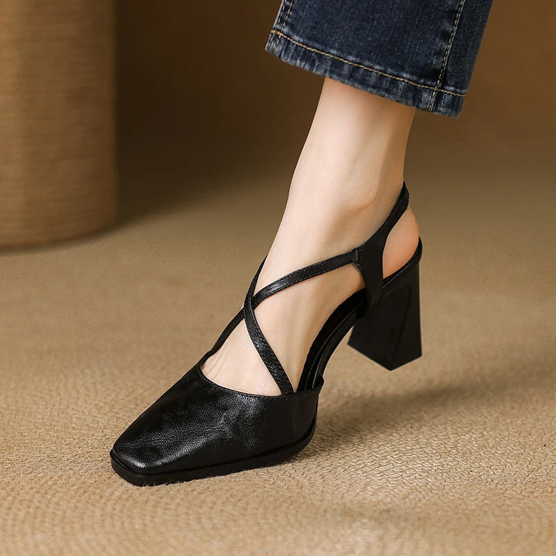 Sofia Genuine Leather Heels