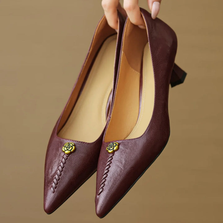 Mary Ann Leather Heels