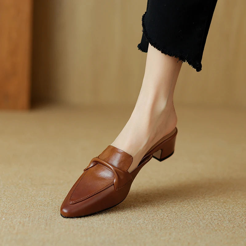 Victoria Leather Mules