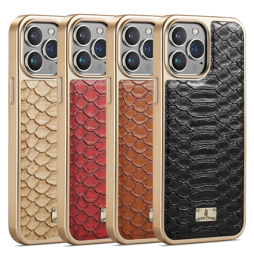 Snakeskin Leather iPhone Case