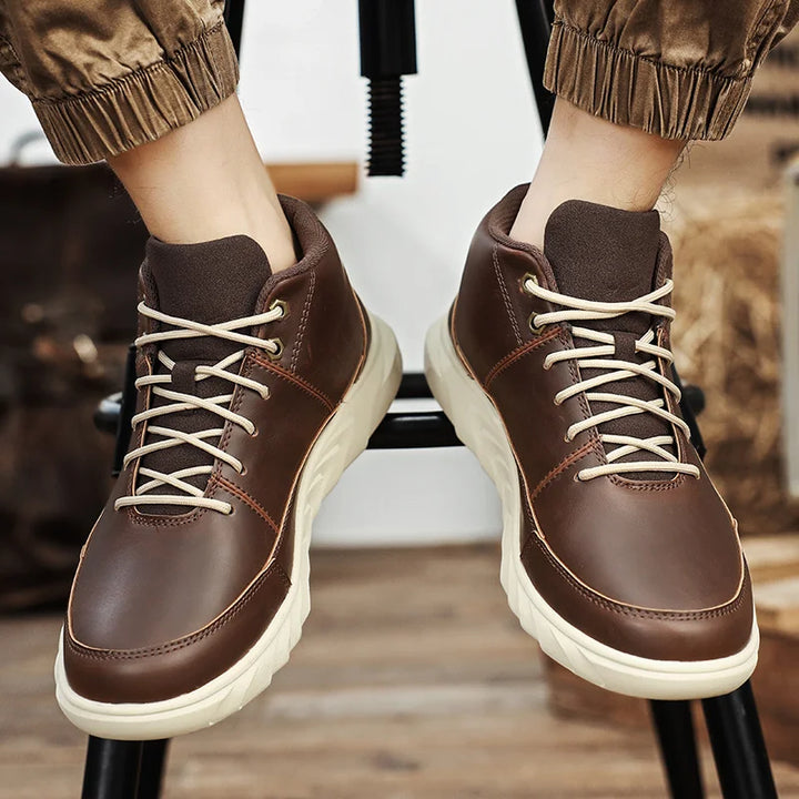 Expedition High-Top Leather Sneakers