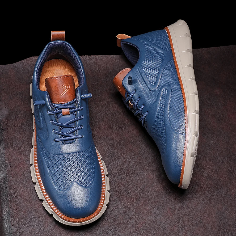 Crest Leather Sneakers