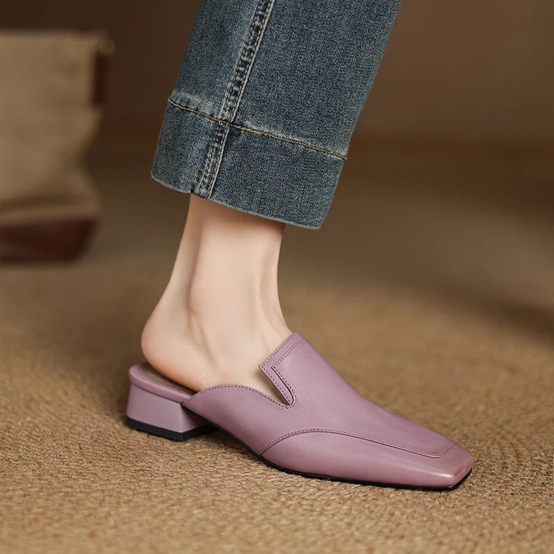 Bellesa Leather Mules