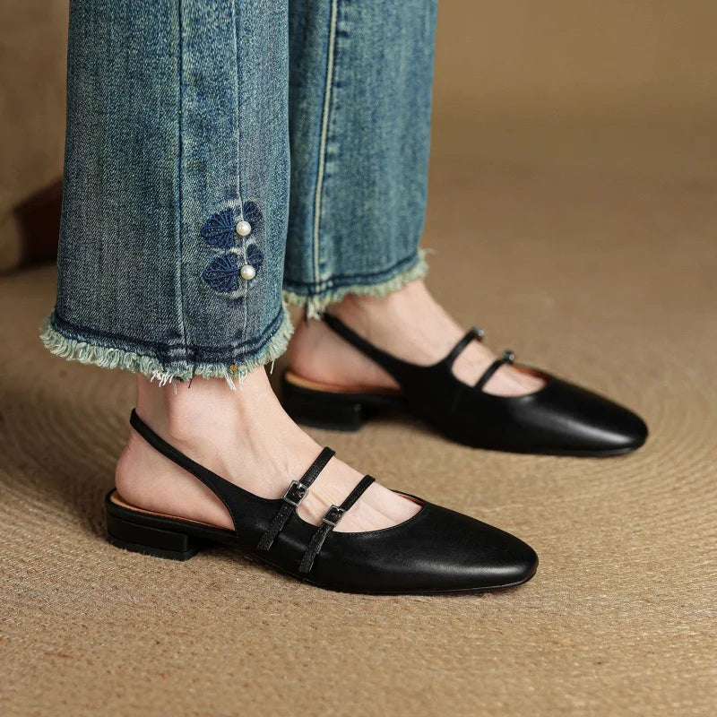Hilton Leather Flats