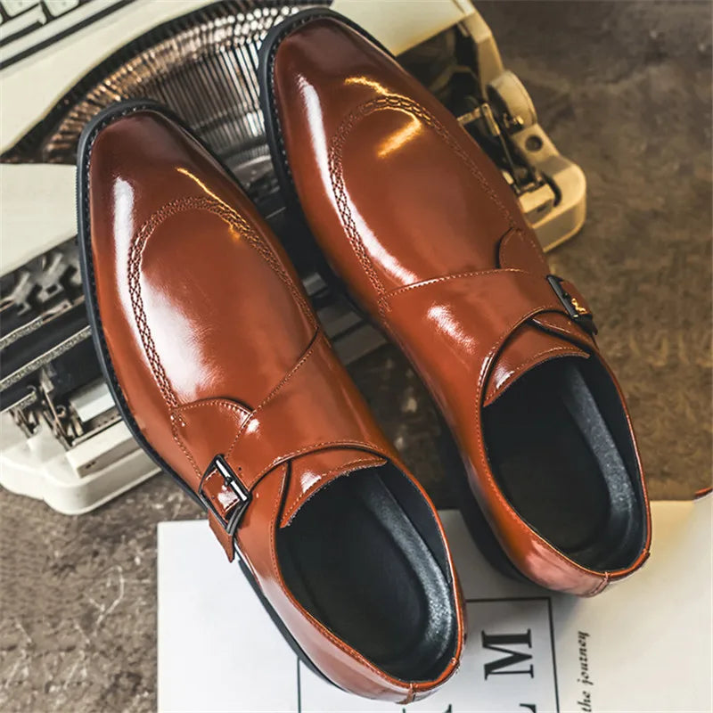 Pierson Leather Monk Strap Loafers
