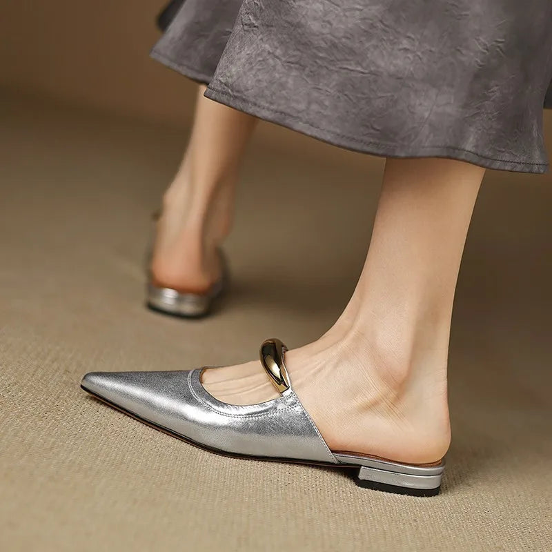Vieste Genuine Leather Mules