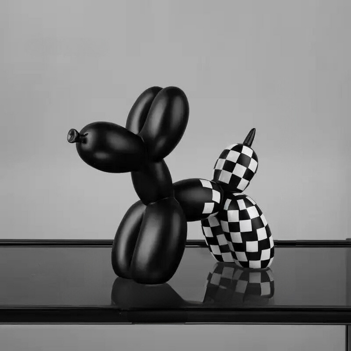 Checkerboard Balloon Dogs