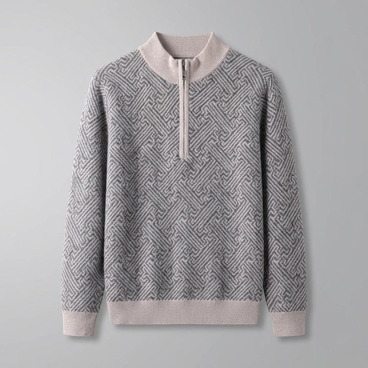 Lecco Merino Sweater — Beige, flat lay front