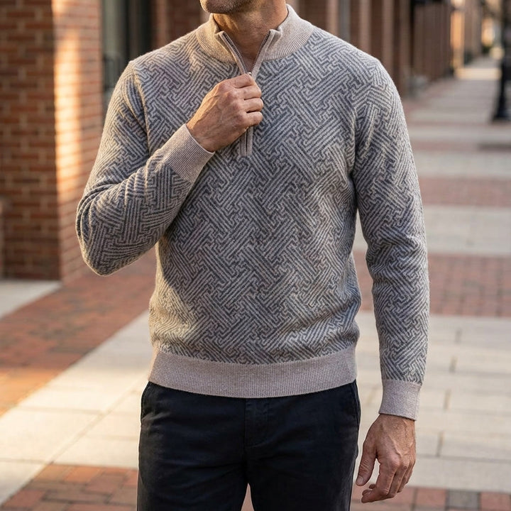 Lecco Merino Sweater — Beige, lifestyle detail