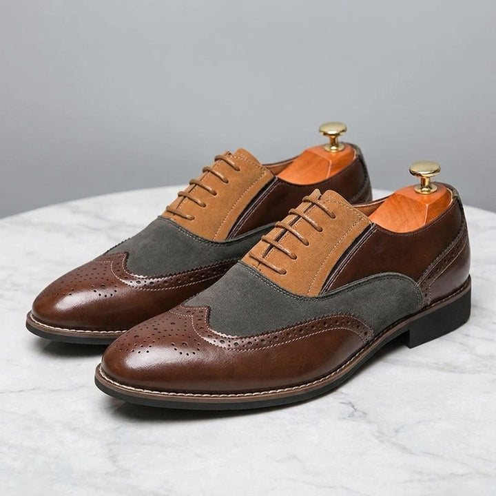 Novara Wingtip Oxfords — Brown, hero studio